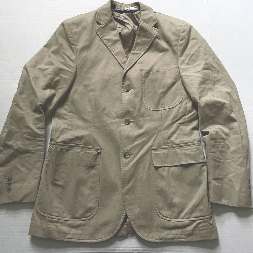 Polo Ralph Lauren Cotton Beige Khaki Blazer Field Jacket Mens S Coat